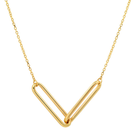 Double Link Gold Necklace