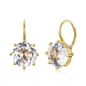 Colored Gemstone Drop Earrings