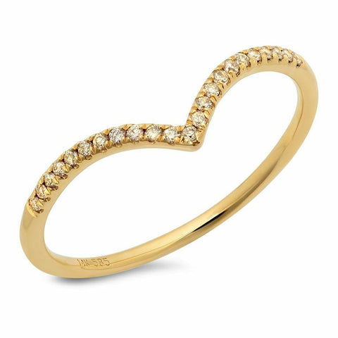 chevron hip diamond ring 14K yellow gold sachi jewelry