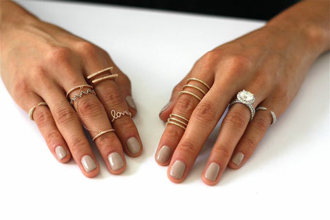 delicate love diamond ring 14K gold jewelry