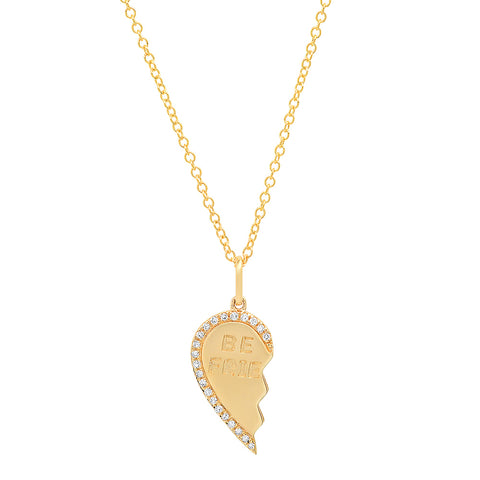 14K solid gold diamond best friends necklace sachi jewelry