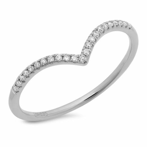 chevron hip diamond ring 14K white gold sachi jewelry