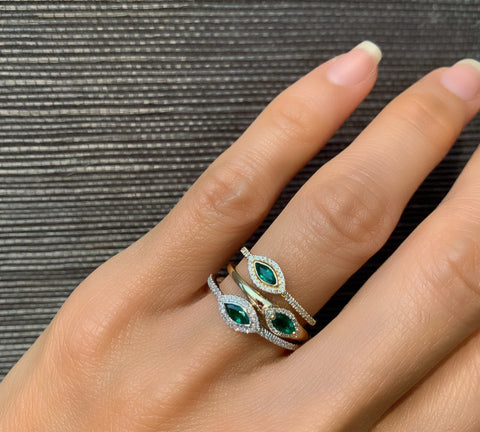 Marquise Emerald Ring
