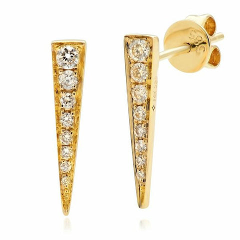 dagger studs hip rose gold yellow earrings sachi jewelry