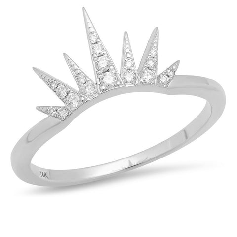 spiky diamond crown ring jamie chung delicate dainty sachi fine 14k gold jewelry 