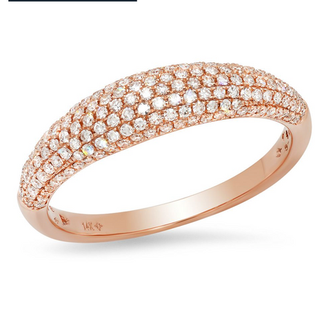 Diamond Pave Domed Ring