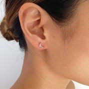 moon star diamond studs earrings 14K gold sachi jewelry
