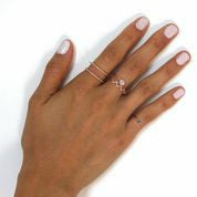 dainty bezel sapphire ring 14K jewelry