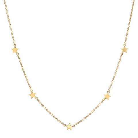 5 star station 14K solid gold delicate dainty sachi fine jewelry necklace