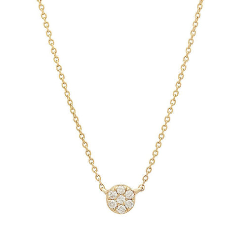 delicate dainty floating diamond necklace 14K yellow gold necklace